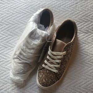 Gold Glitter Sneakers